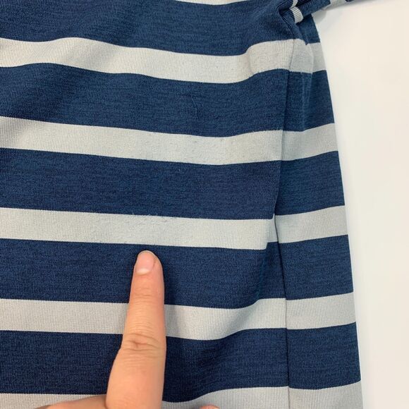 Under Armour Playoff Polo Shirt Mens L Large Navy Striped Flint Hills Cup Golf - Picture 10 of 12